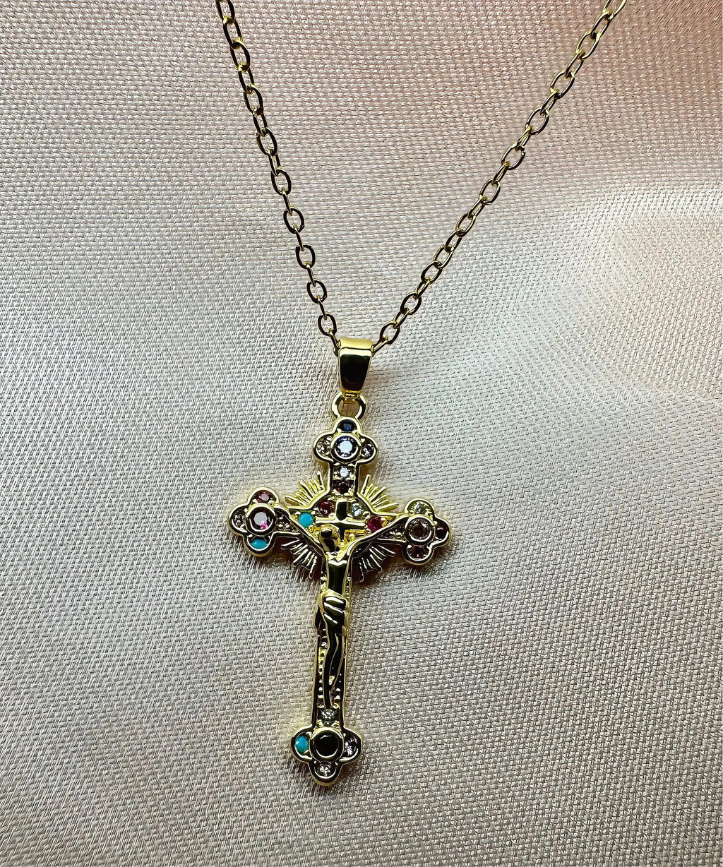 Cross Gold Pendant Necklace