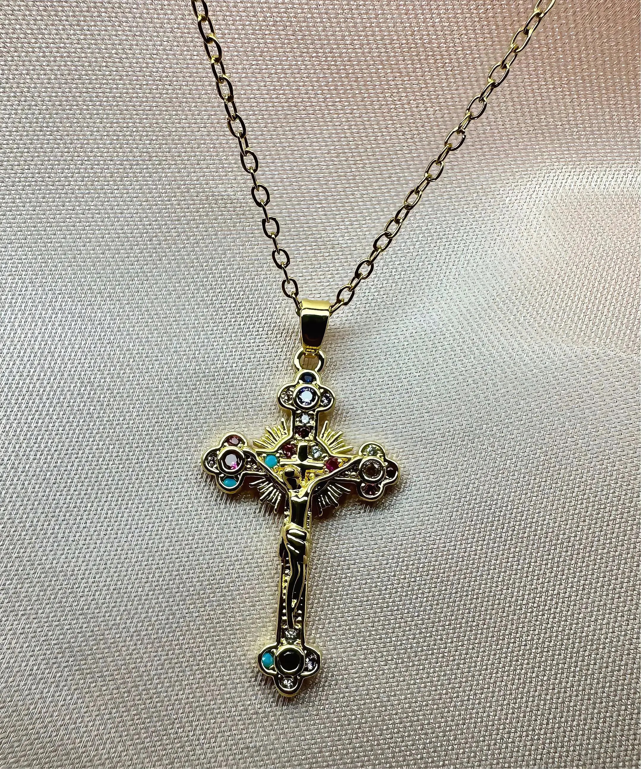 Cross Gold Pendant Necklace