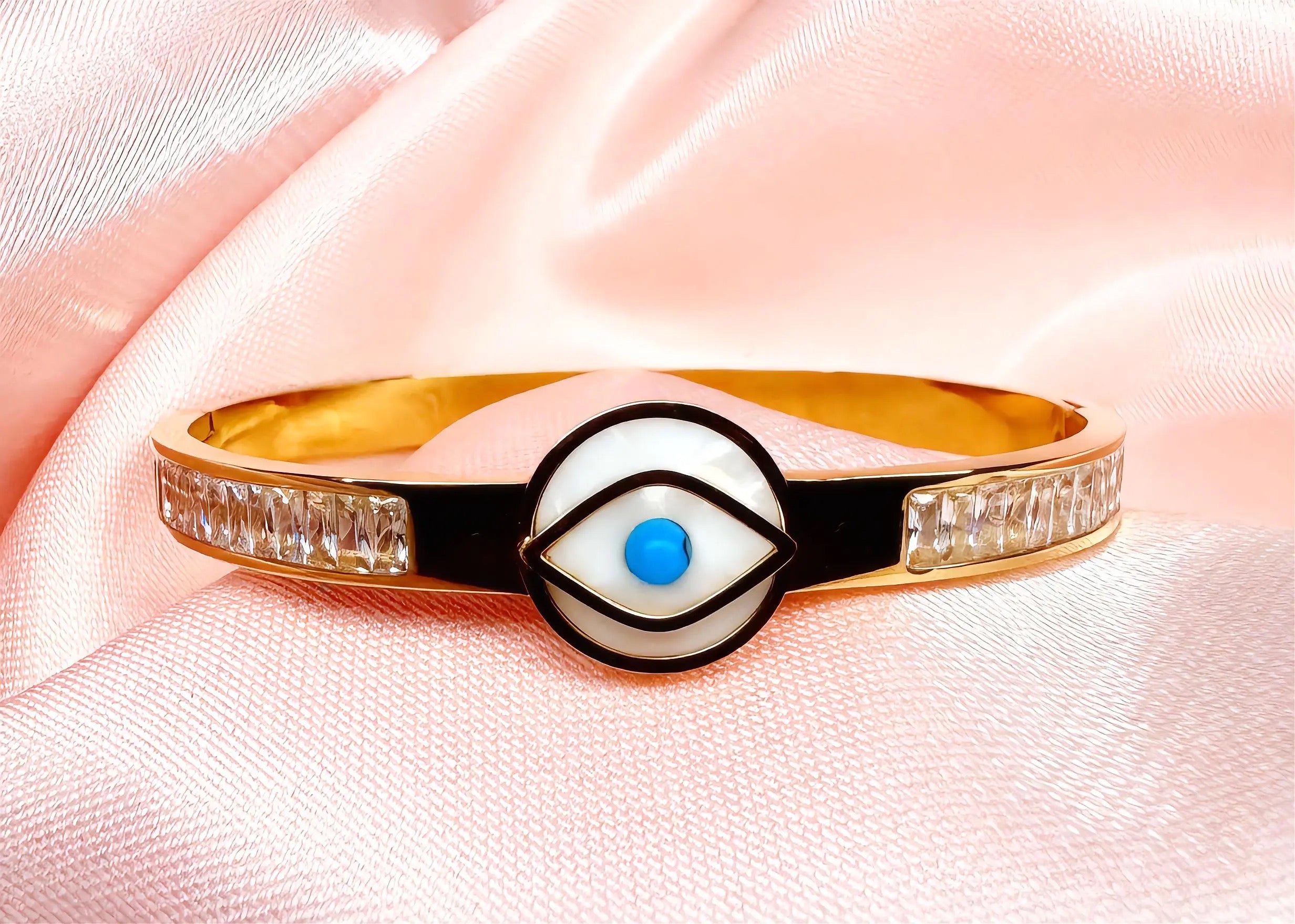 Evil Eye Azure Stone Bangle