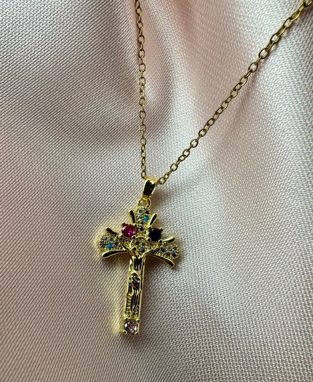 Cross Gold Pendant Necklace