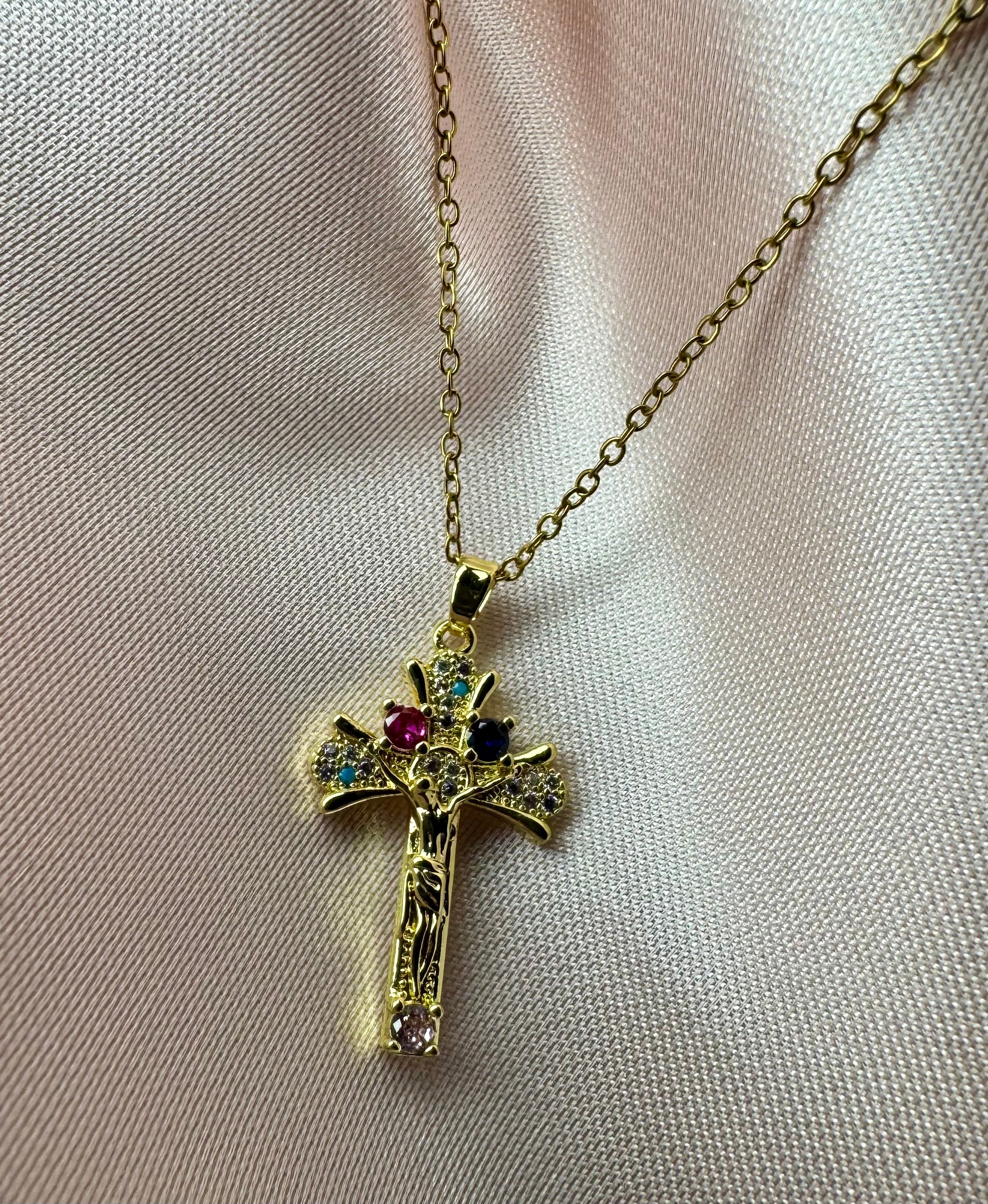 Cross Gold Pendant Necklace