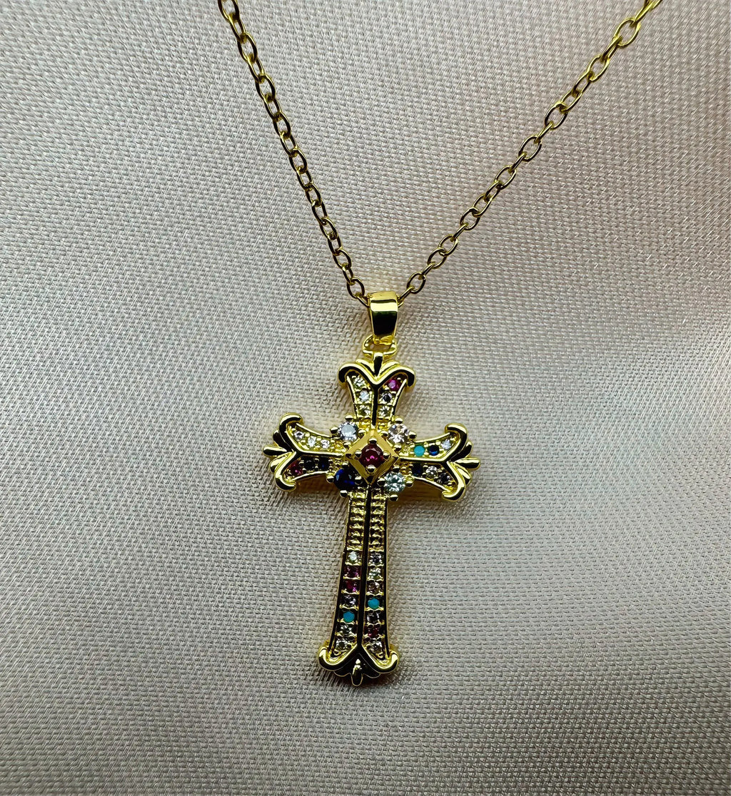 Cross Gold Pendant Necklace