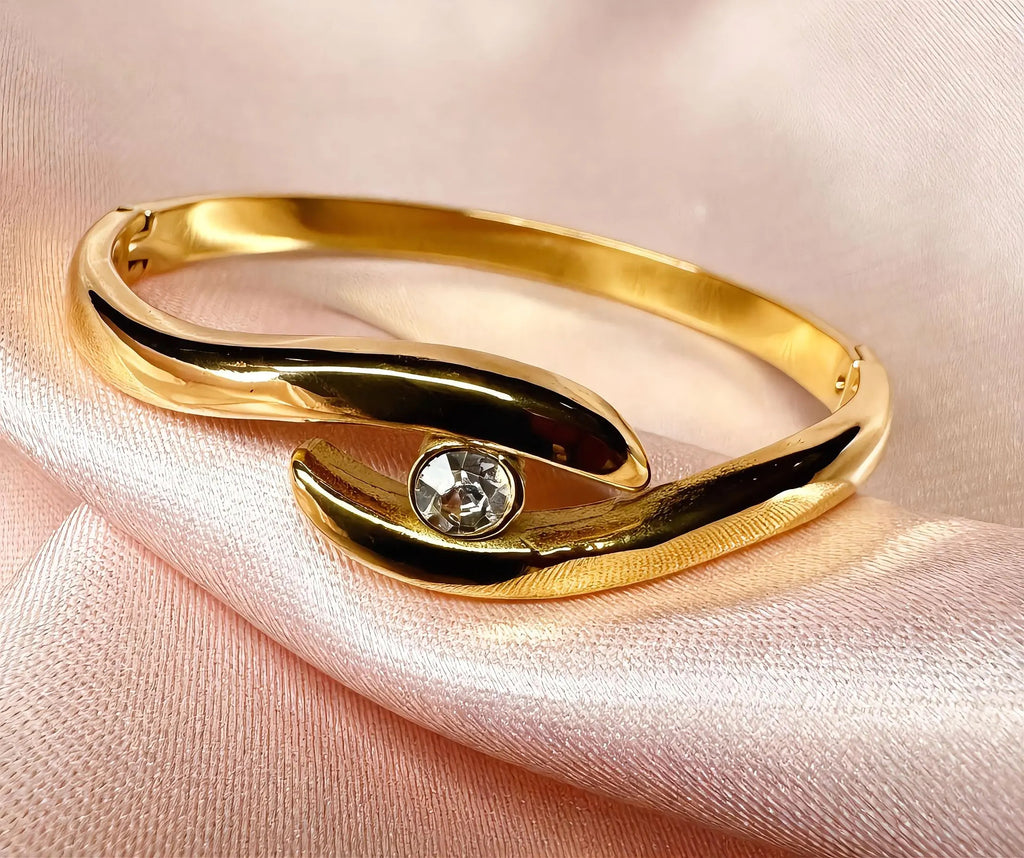 Virella Open Crystal Halo Bangle